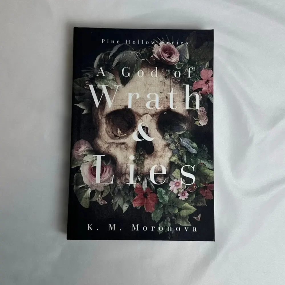 A God of Wrath & Lies K.M. Moronova OOP Hardcover Pine Hollow #1 Romantasy